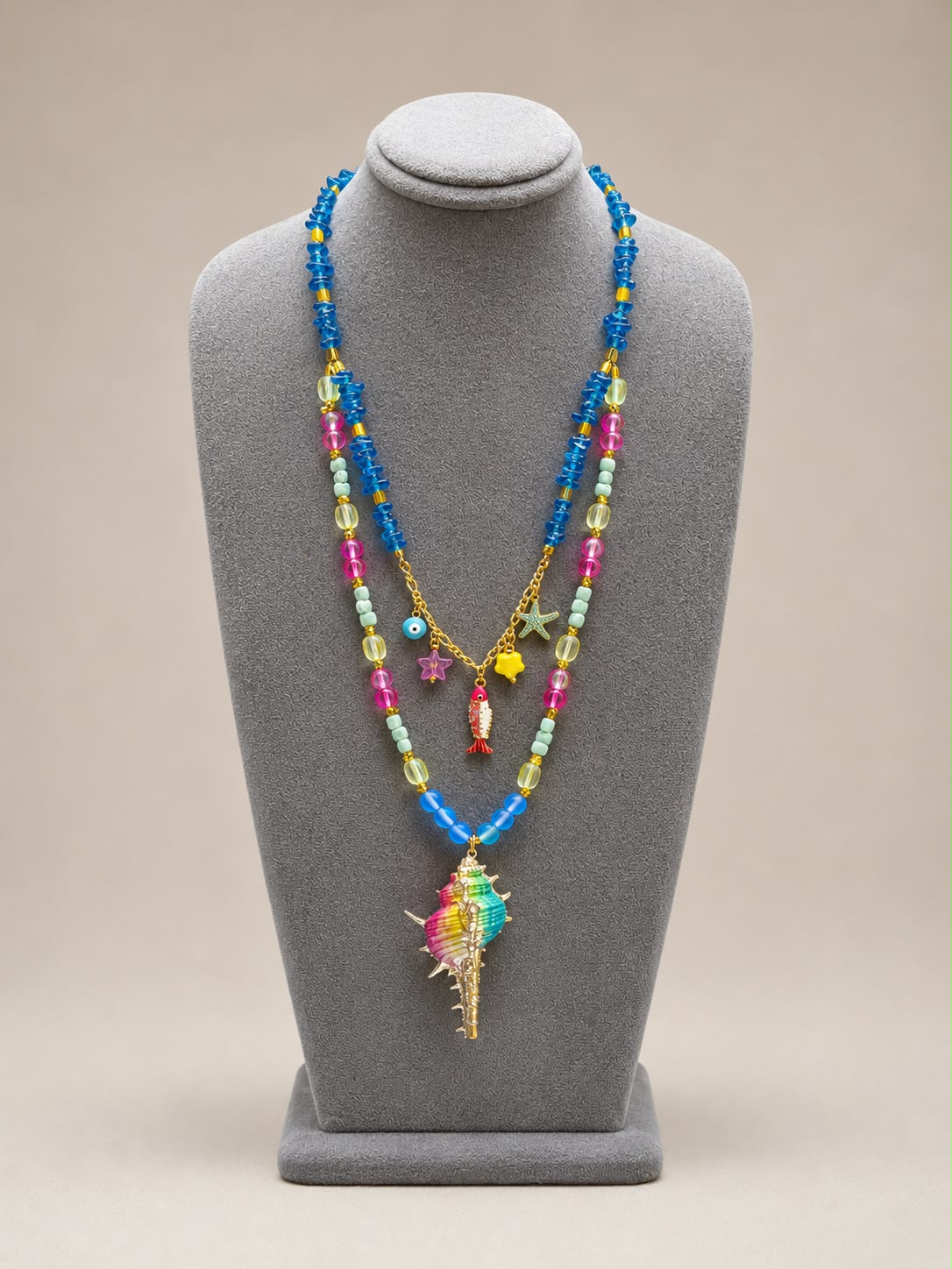 Rainbow Reef Shell Necklace