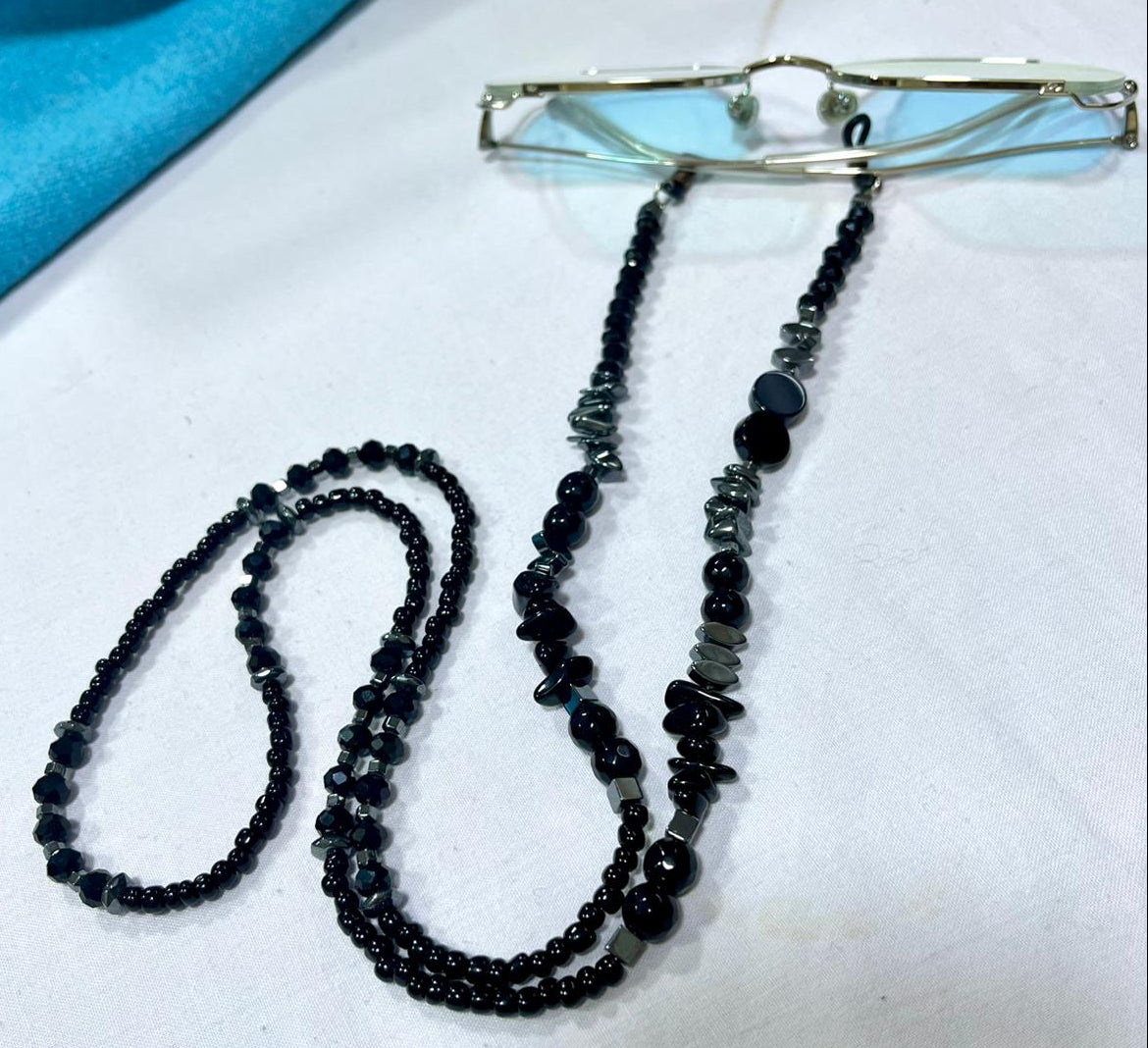 Black stone chain