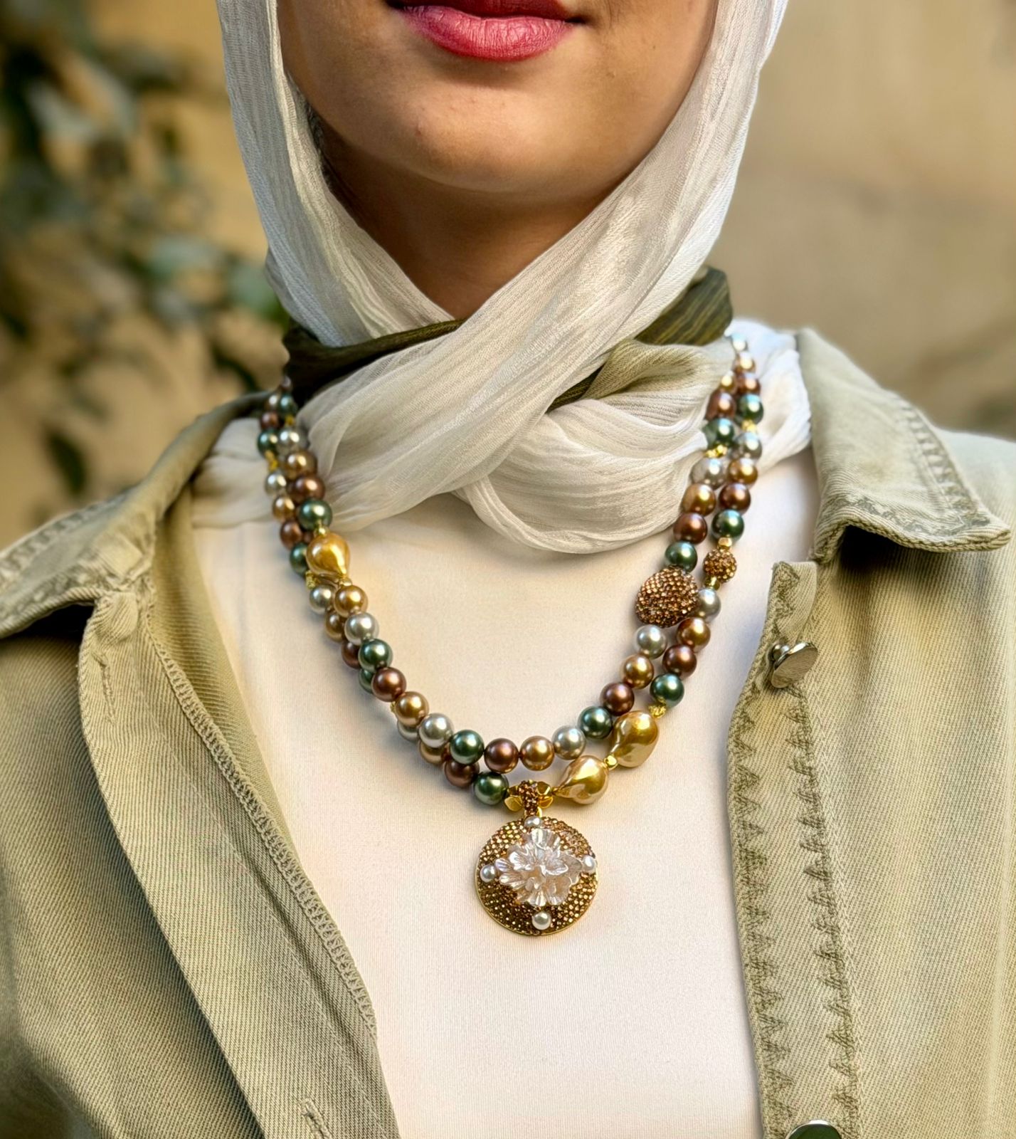The Earthy Elegance Pearl Necklace
