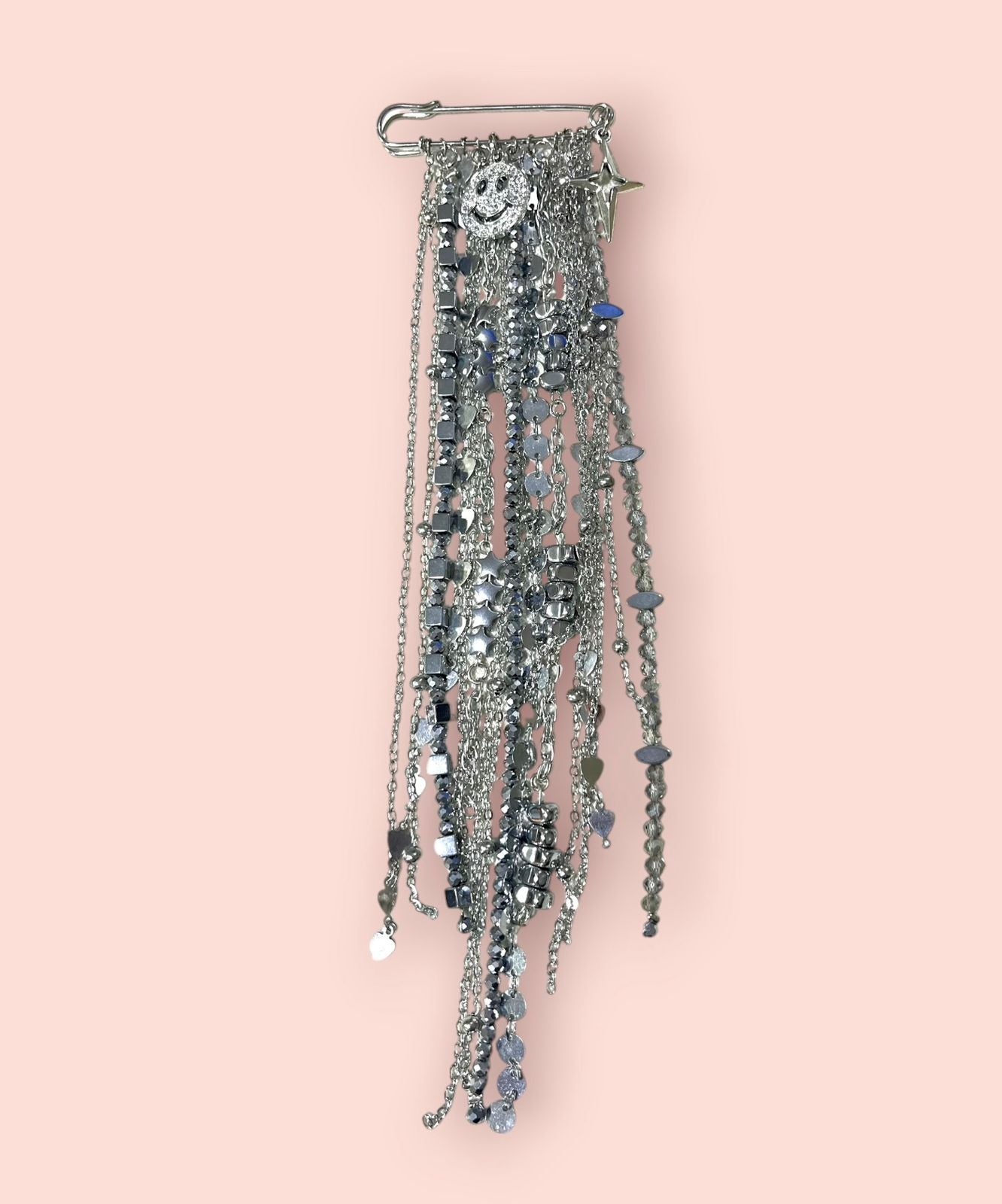 Cosmic Smiley Charm Pin