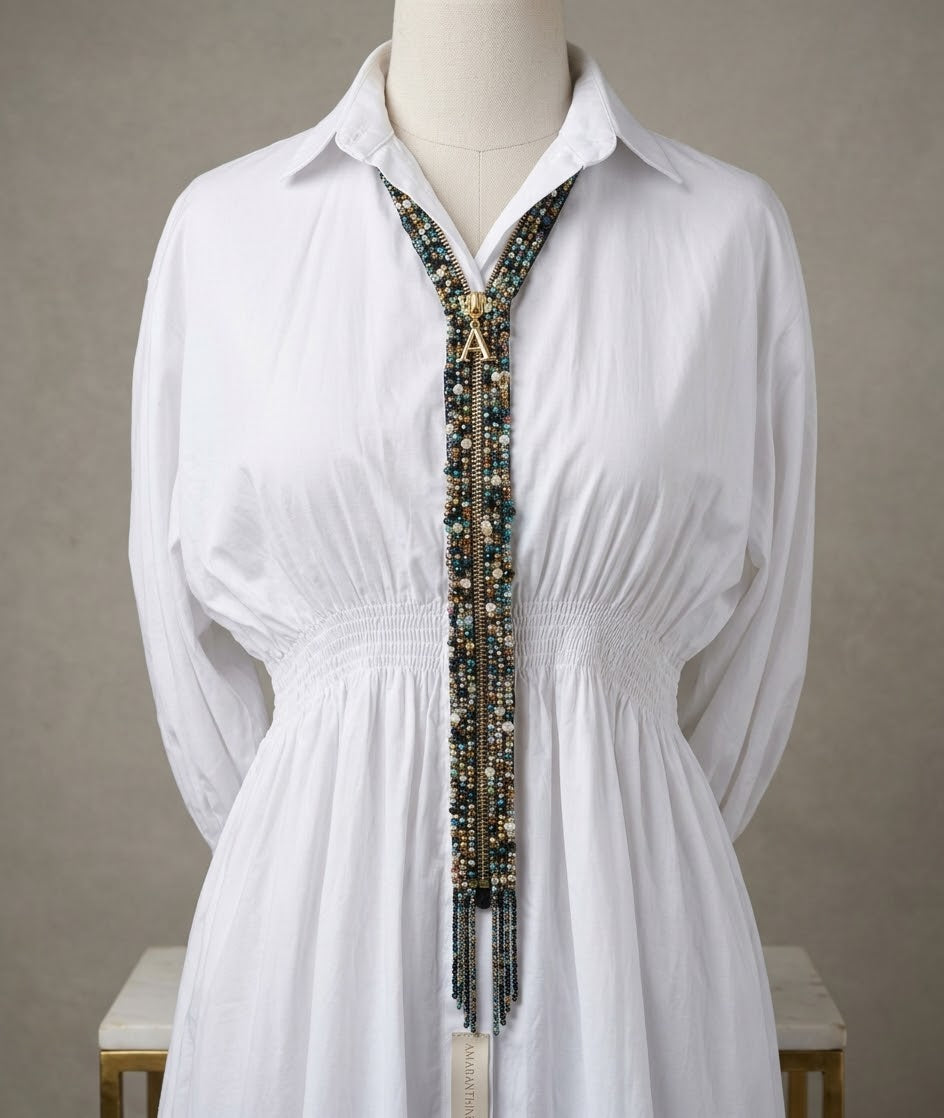 Boho-Chic Beaded Zipper