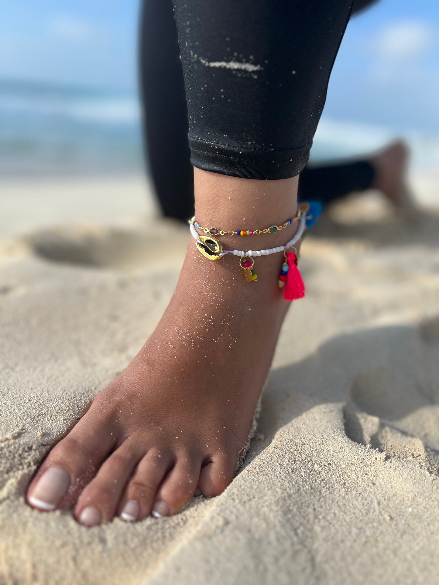 Multi color anklet