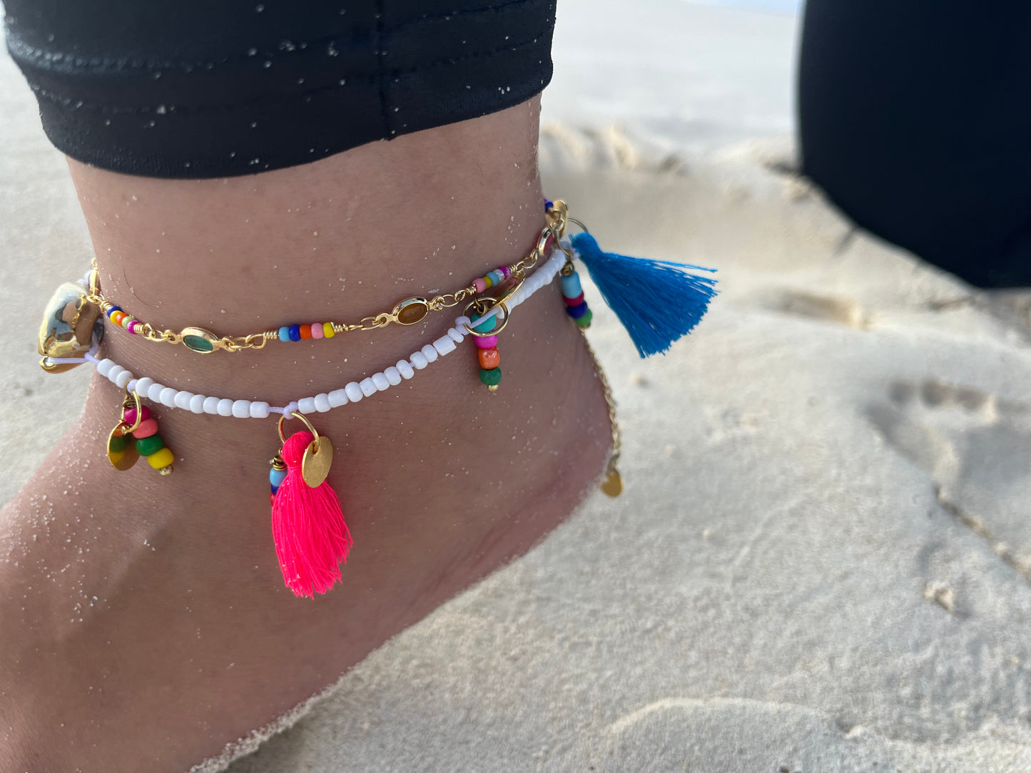 Multi color anklet