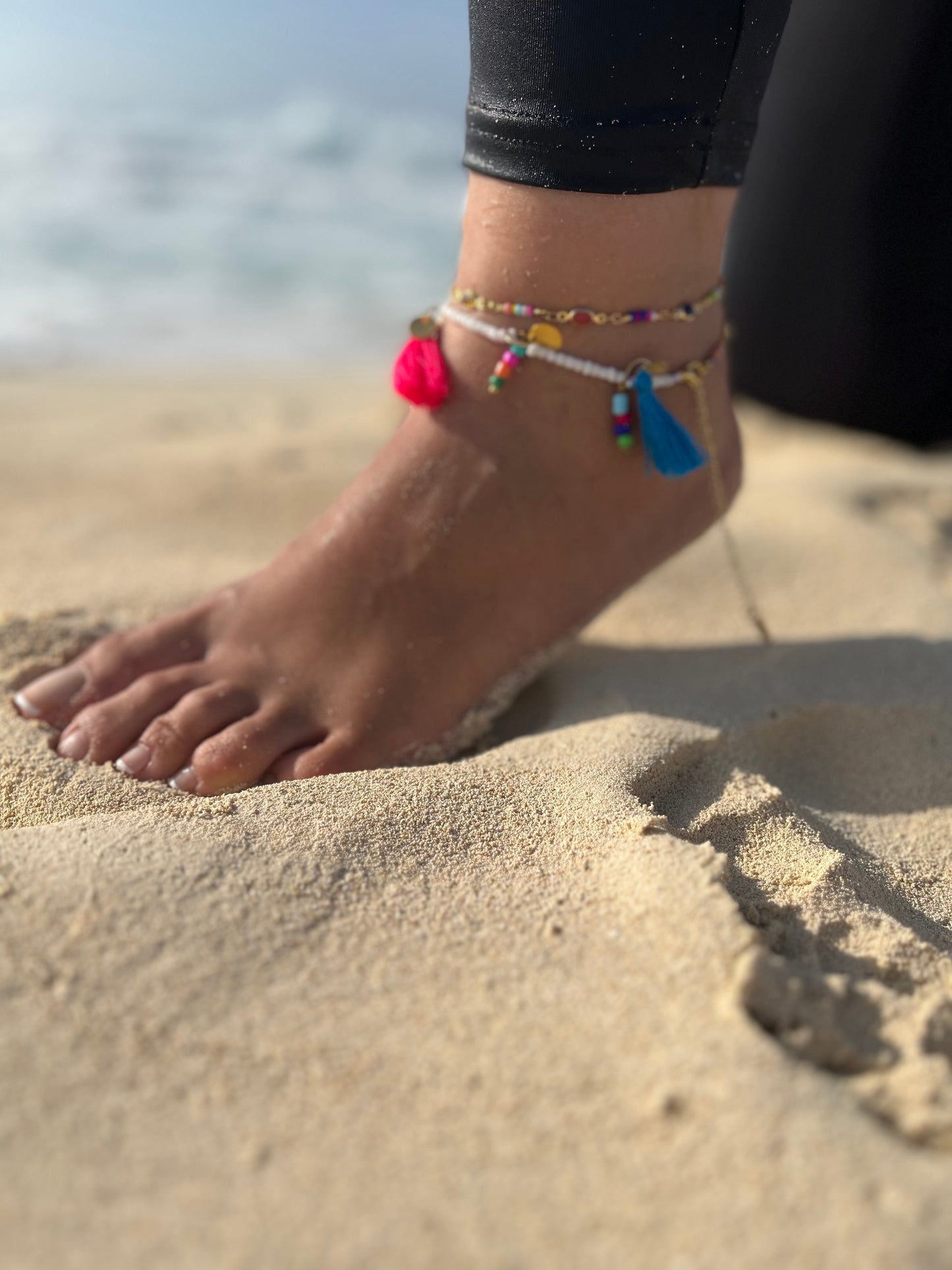 Multi color anklet