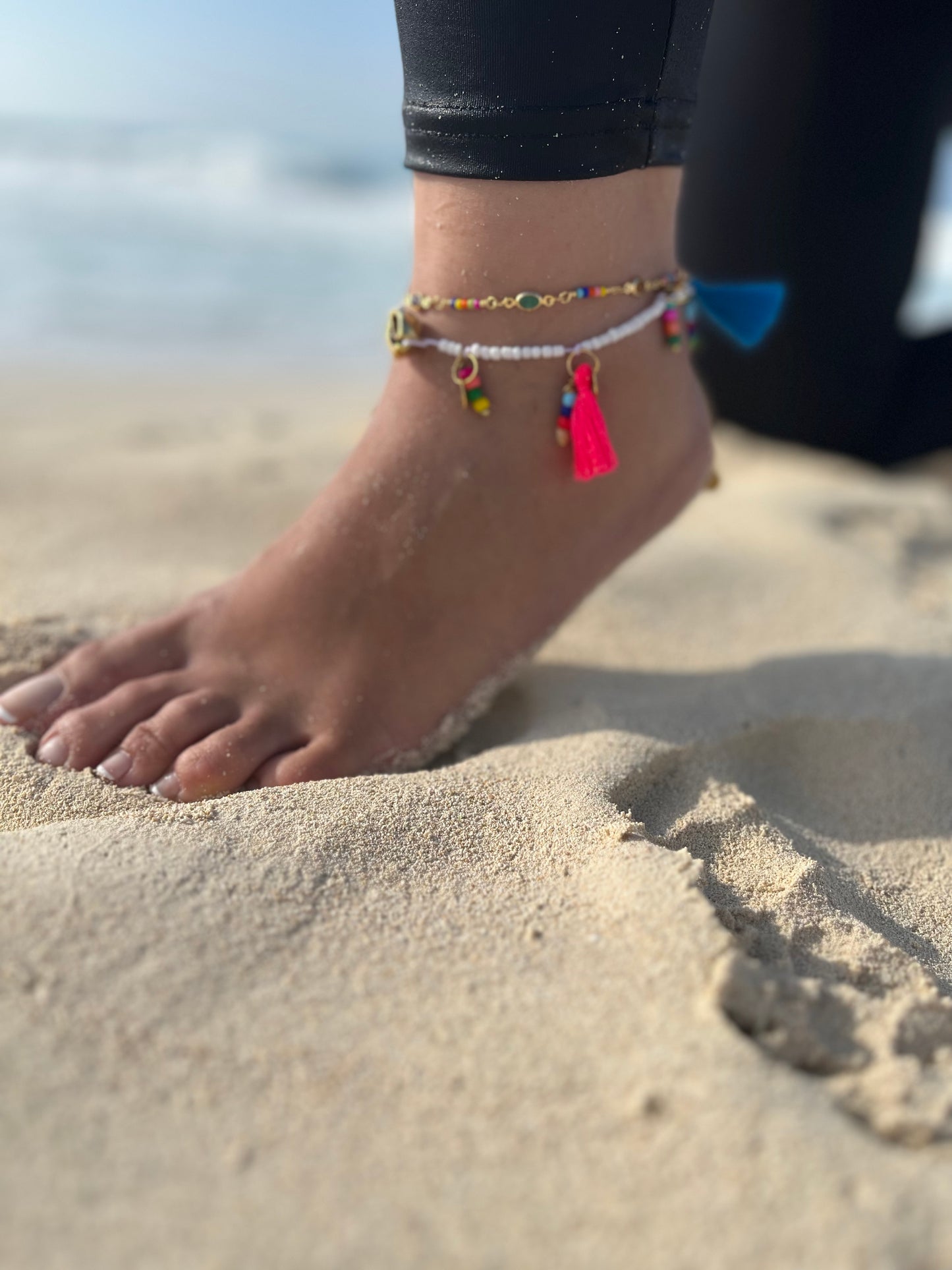 Multi color anklet