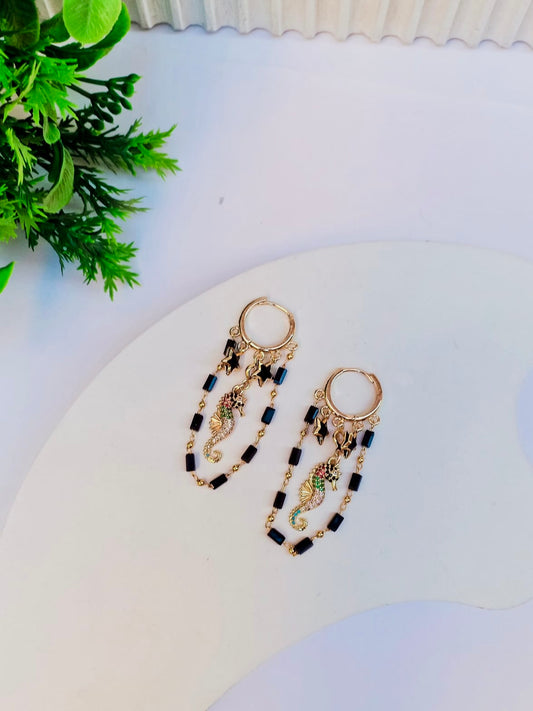 Sea horse earrings