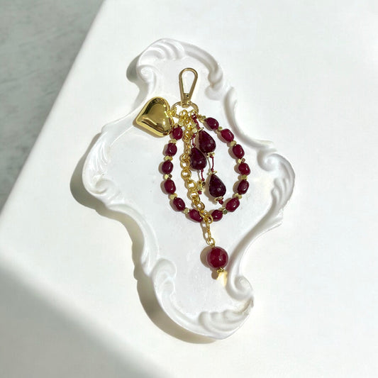 Bag charm ( burgundy)