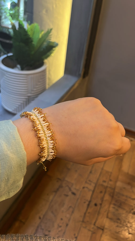 Rays bracelet in white