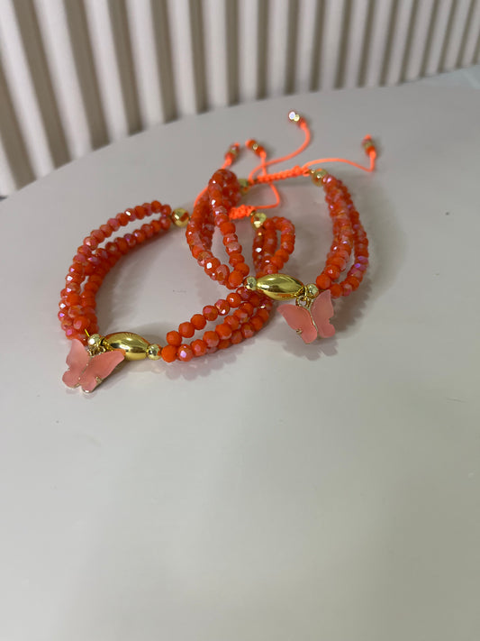 Electric orange bracelet