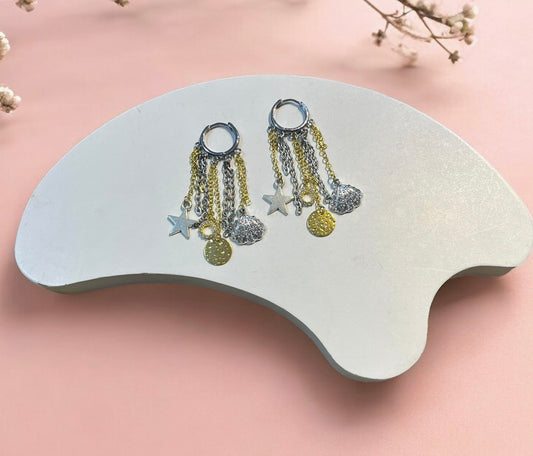 Shiny earrings