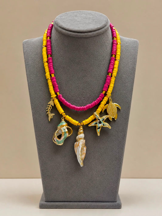 Tropical Fiesta Charm Necklace