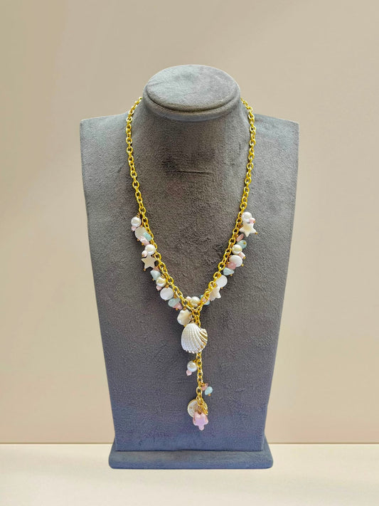 Pearlescent Shell Y-Necklace