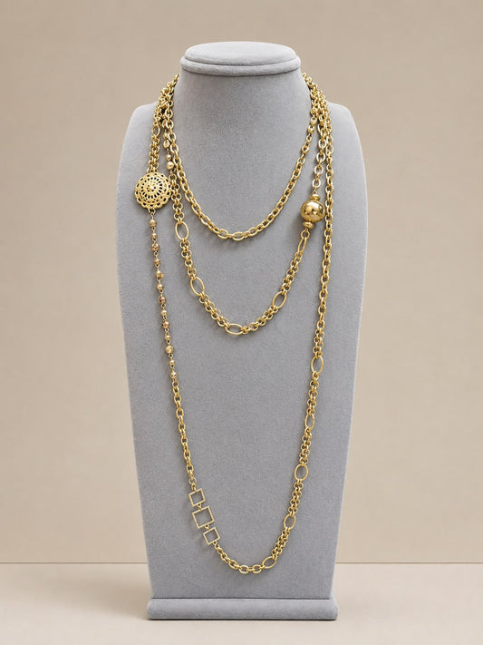 Golden jocker Multi-Way Sautoir