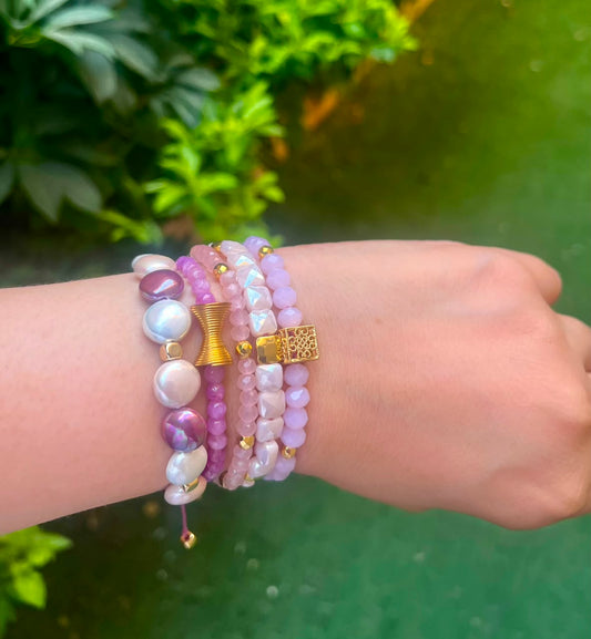 Blushing Pearl & Rose Stack