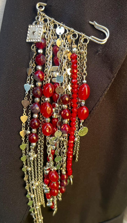 Velvet Petal Statement Brooch