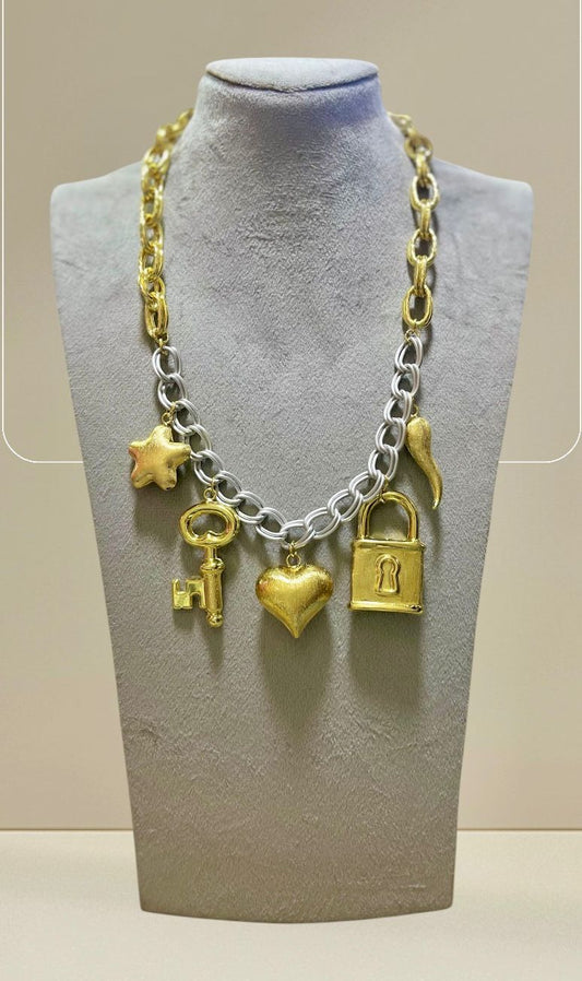 The Key to My Heart Charm Necklace