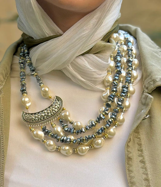 Silver Crescent Pearl Symphony