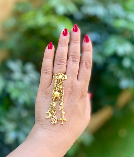 Cosmic Journey Charm Ring