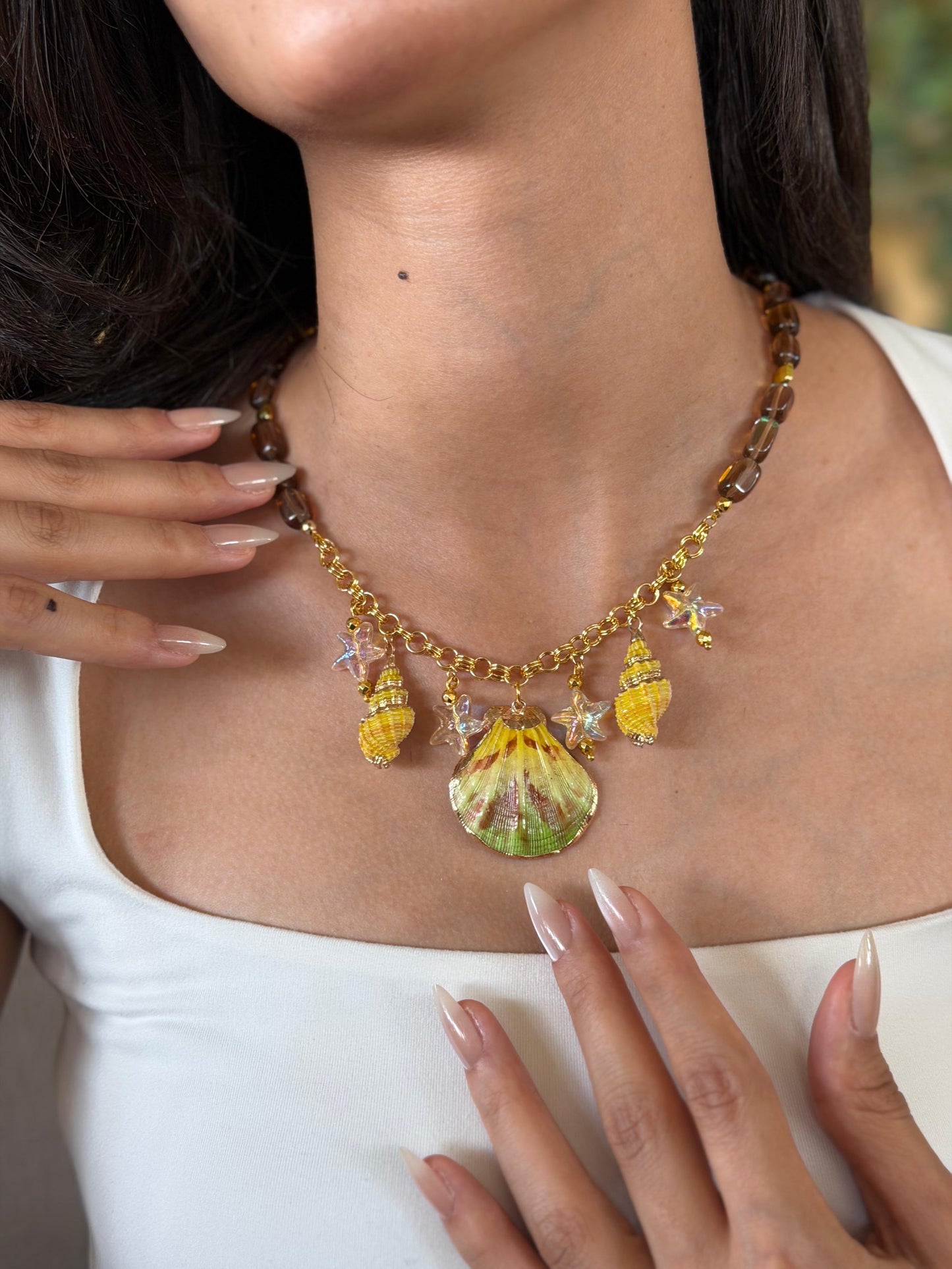 Tropical Shell Charm Necklace
