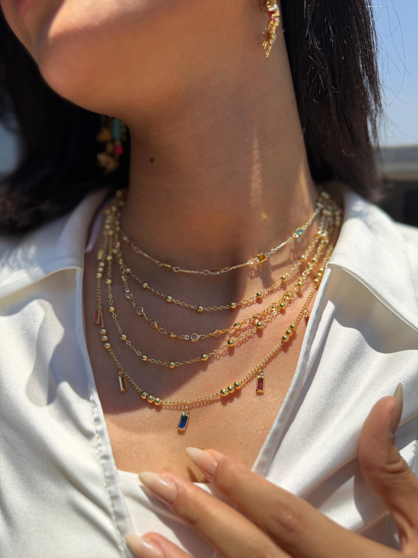 Kaleidoscope Charm Layered Necklace