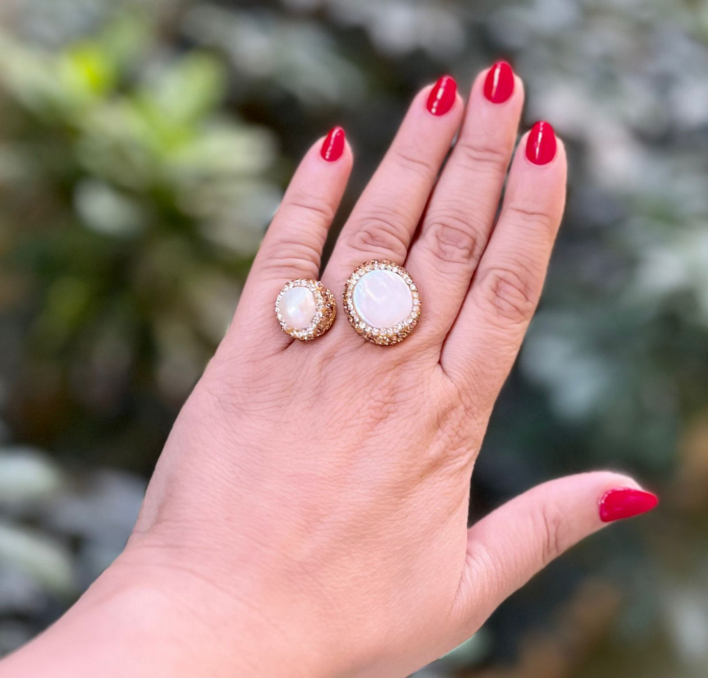 Twin Pearls Ring