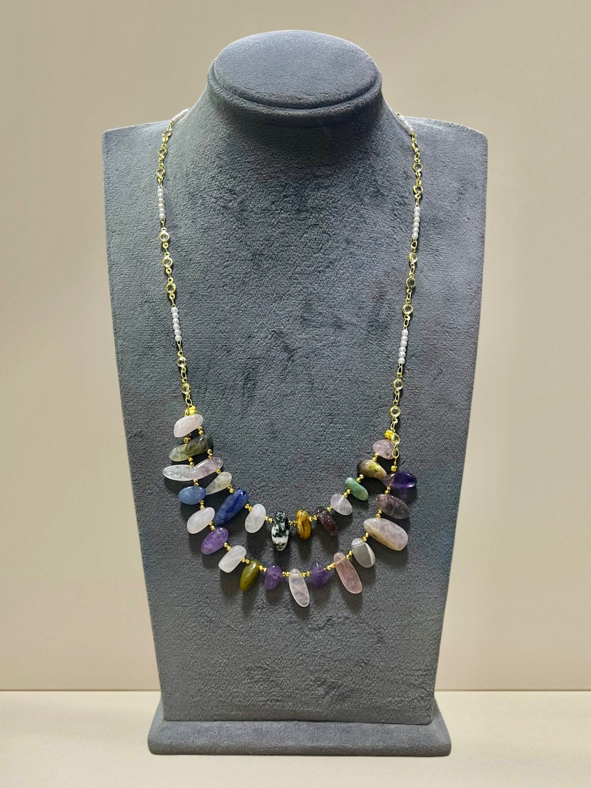 Amara Layered Gemstone Necklace