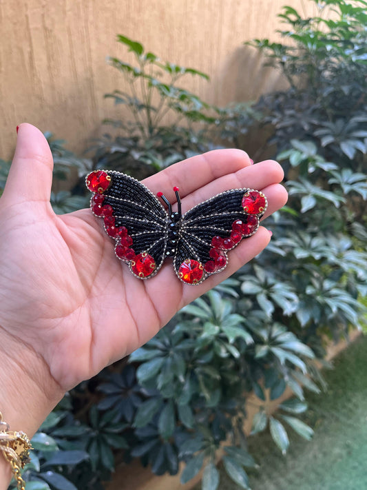 Obsidian Butterfly Magnet