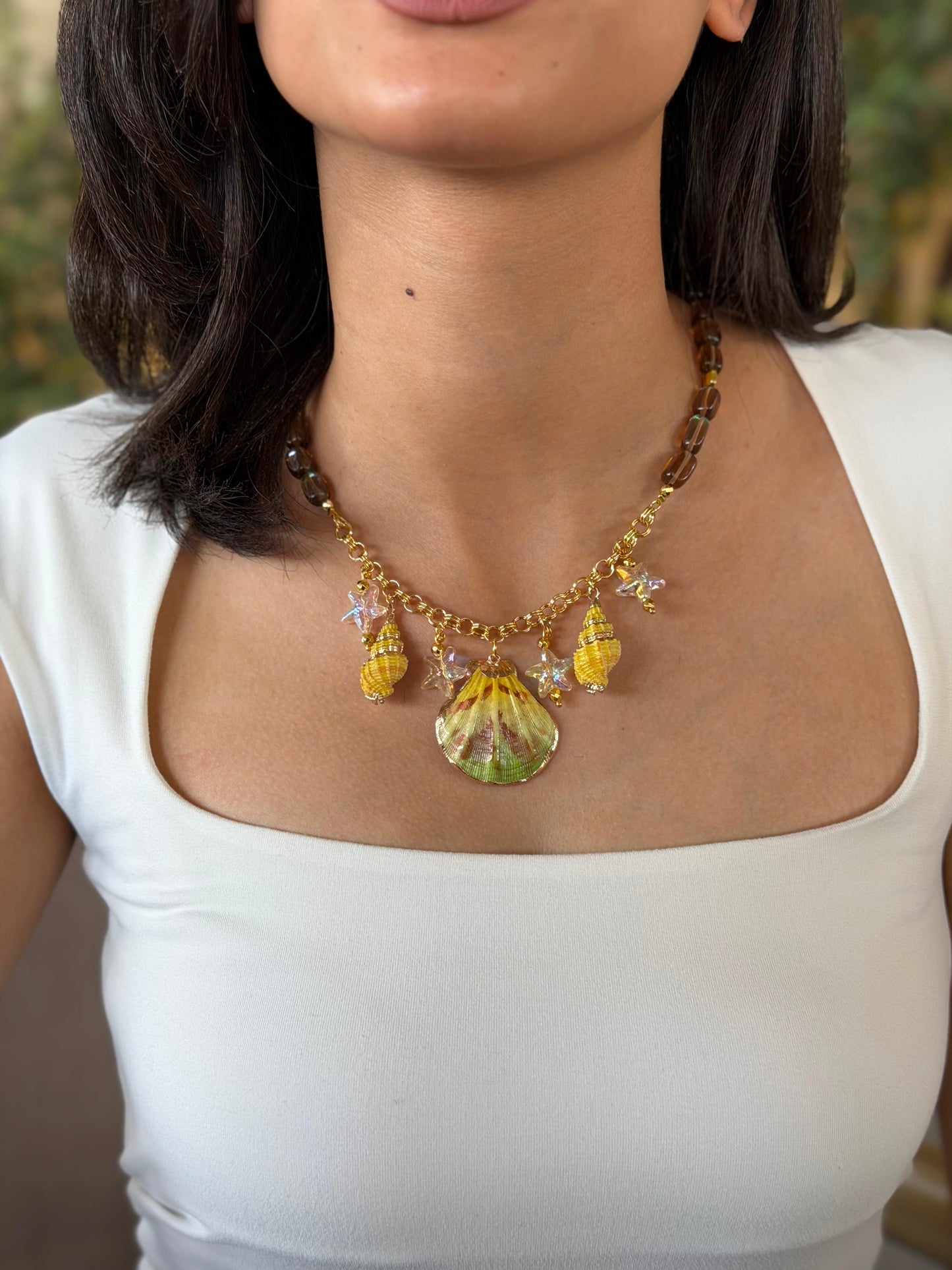 Tropical Shell Charm Necklace